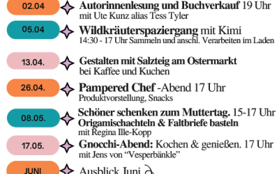 AnNa Events im April und Mai