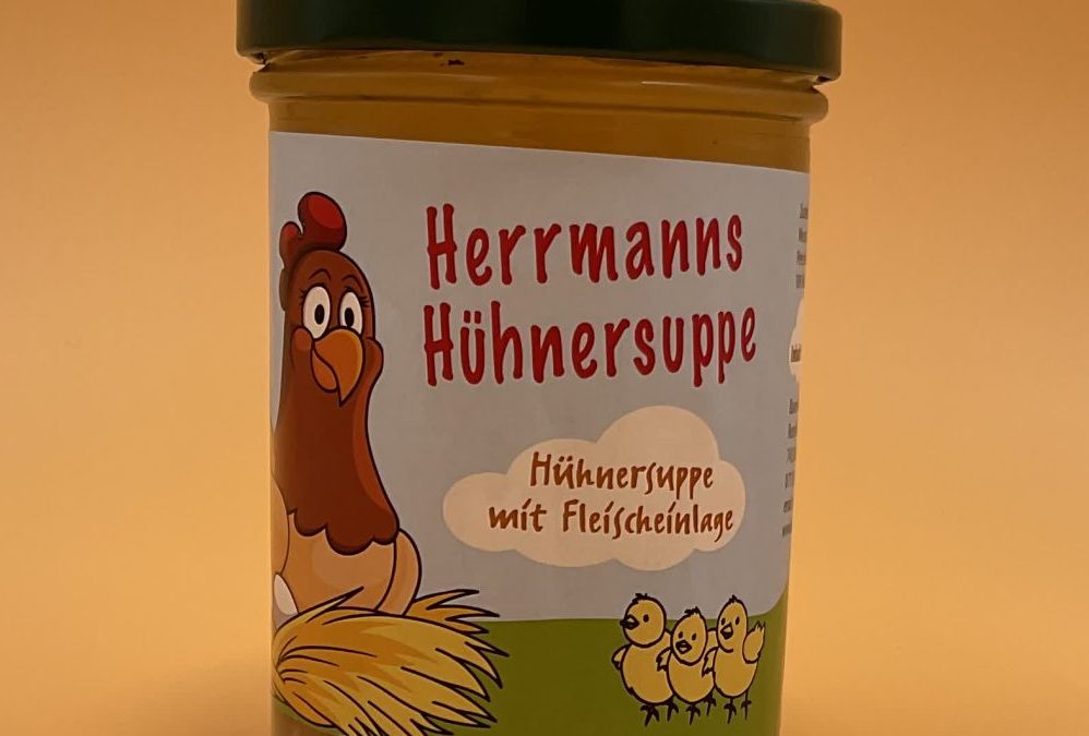Hühnersuppe mit Fleischeinlage Bauernhof Herrmann 400ml im Pfandglas